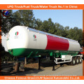 3 Eixo 56000L LPG Trailer do tanque 25tons LPG Trailer 20tons LPG gás Trailer para Dubai